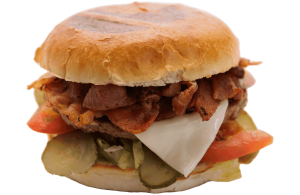 74. Ost og Bacon Almindelig Burger